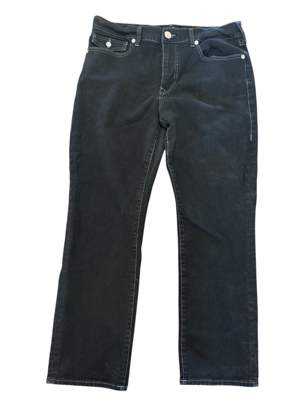 True Religion Men's Black Straight Jeans